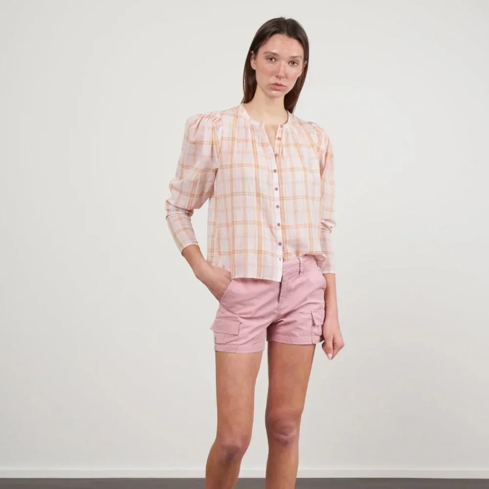 Ulla Johnson Nour High Low Cotton Blouse Pale Lilac 2